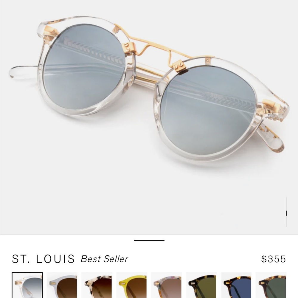 KREWE St. Louis Sunglasses - Gold and Gray